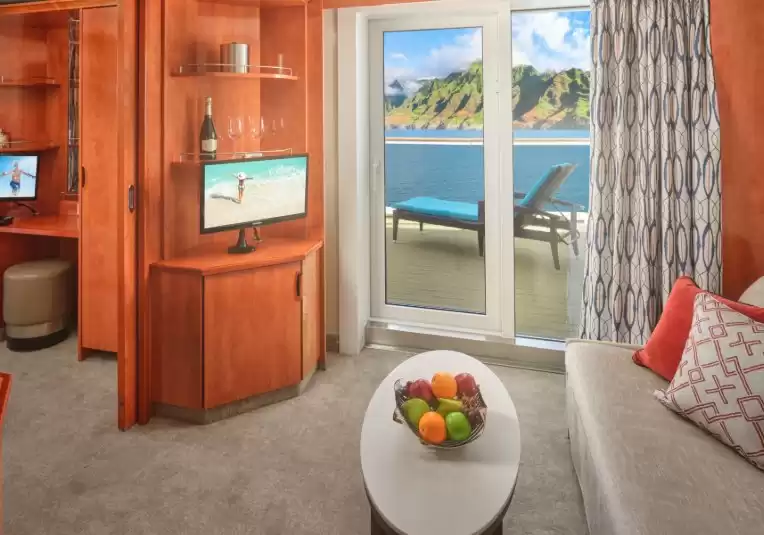 Suite familiar de 2 dormitorios con balcón (vista a popa)